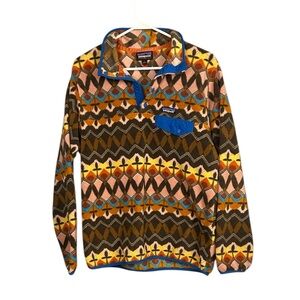 Patagonia Synchilla Snap T Companioms Big Anthos pink fleece pullover size L